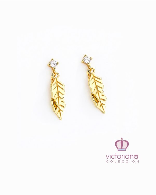 Arete Hojas Doradas - Imagen 1