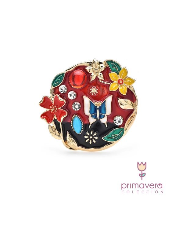 Broche Jardín Rojo - Imagen 1