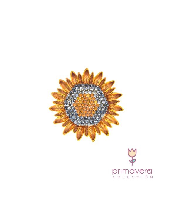 Broche Girasol Brillos - Imagen 1