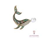 Broche Ballena y Perla
