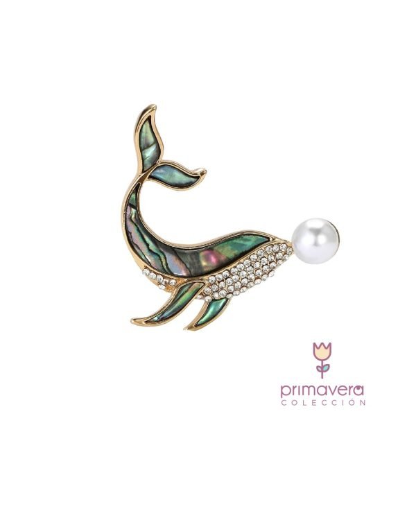 Broche Ballena y Perla - Imagen 1