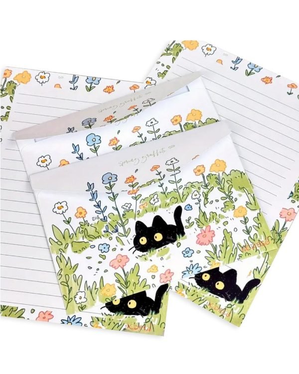 Papel carta, Black Kitten, set. - Imagen 1