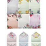 Papel Carta Floral, set x 6 motivos