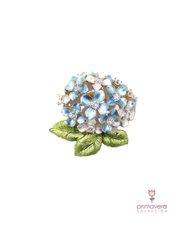 Broche Hortensia Rosa - Imagen 2