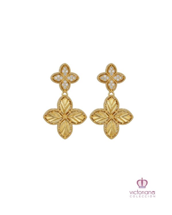 350-019fdf94-3d64-775a-981c-9cc502edce9b.jpg Aretes Trébol Dorado - Imagen 1