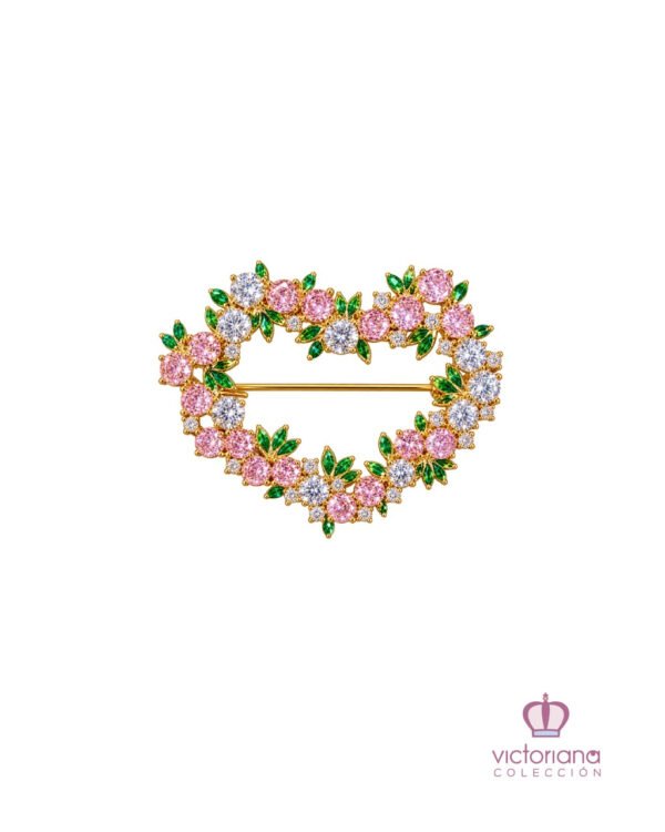 Broche Corazón Victoriano - Imagen 1