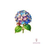 Broche Rama de Hortensia